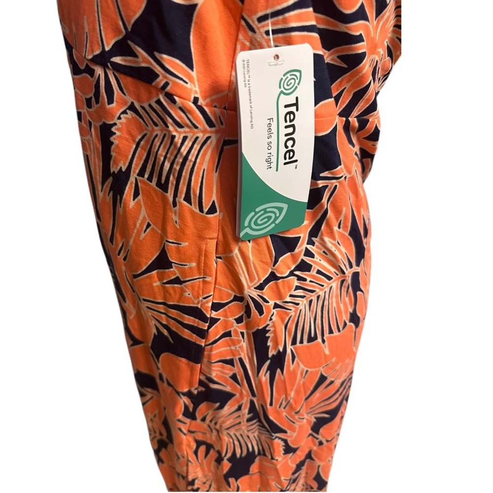 Lands’ End Halter Maxi Dress Women’s L NWT Tropical Floral Open Back Tencel - Picture 7 of 12